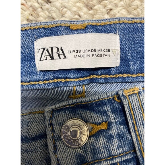 Zara Light Blue Flare Jeans - Picture 7 of 8